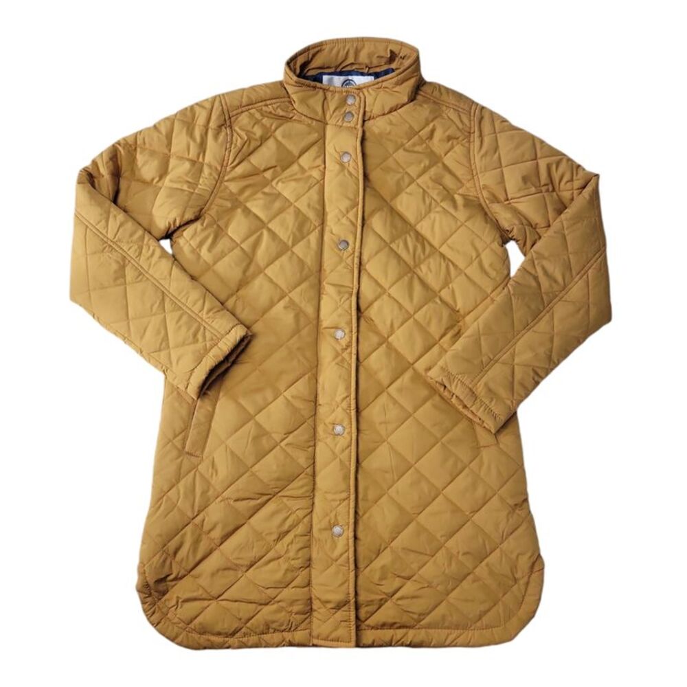 WP WEATHERPROOF Women's Lightweight Pockets Long Quilted Jacket - Gold